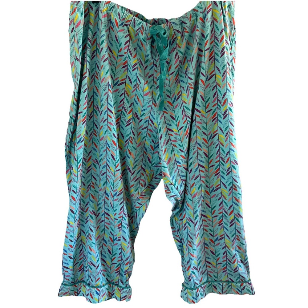 Pajamagram All Over Leaf Vine Print Women's 3X Soft Flannel Pajama Sleep Pants